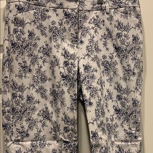Women’s blue & white floral dress pant